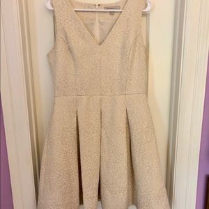 Leopard white/ gold dress. With pockets!